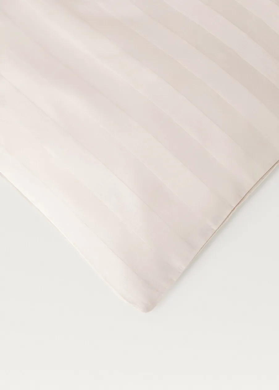 MANGO Poszwa Na Kołdrę*Poszwa na kołdrę z satyny w drobne paski na łóżko 90 cm