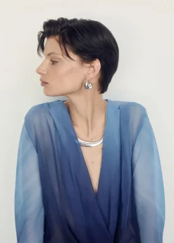 MANGO Koszule I Bluzki*Półprzezroczysta bluzka kopertowa