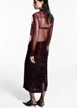 MANGO Koszule I Bluzki*Półprzezroczysta bluzka z kieszeniami