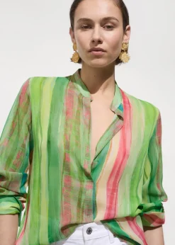 MANGO Koszule I Bluzki*Półprzezroczysta bluzka z nadrukiem