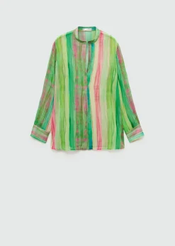 MANGO Koszule I Bluzki*Półprzezroczysta bluzka z nadrukiem