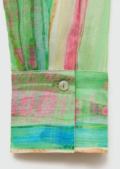 MANGO Koszule I Bluzki*Półprzezroczysta bluzka z nadrukiem