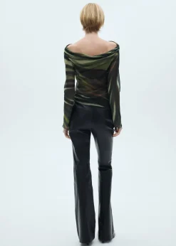 MANGO Koszule I Bluzki*Półprzezroczysta bluzka z nadrukiem