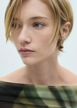 MANGO Koszule I Bluzki*Półprzezroczysta bluzka z nadrukiem