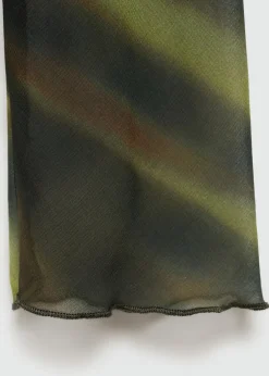 MANGO Koszule I Bluzki*Półprzezroczysta bluzka z nadrukiem