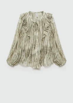 MANGO Koszule I Bluzki*Półprzezroczysta bluzka z nadrukiem