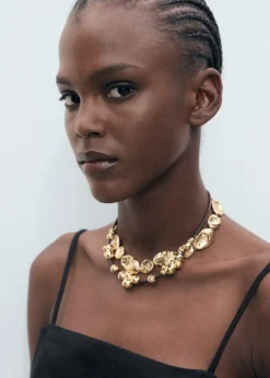 MANGO Koszule I Bluzki*Półprzezroczysta koszula z dżetami