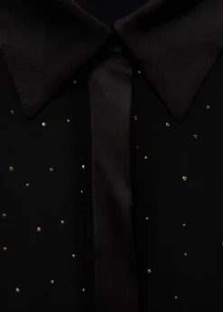 MANGO Koszule I Bluzki*Półprzezroczysta koszula z dżetami