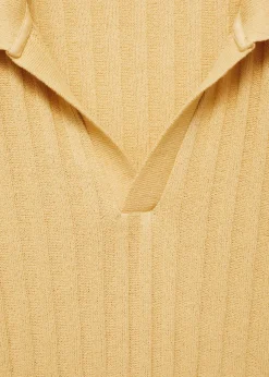 MANGO Koszulki|Koszulki Polo*Prążkowana koszulka polo regular fit z bawełny