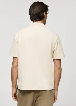 MANGO Koszulki|Koszulki Polo*Prążkowana koszulka polo regular fit z bawełny