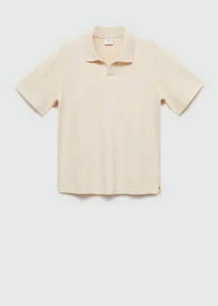 MANGO Koszulki|Koszulki Polo*Prążkowana koszulka polo regular fit z bawełny