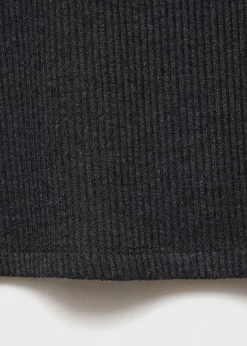 MANGO Koszulki*Prążkowana koszulka z długimi rękawami