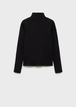 Dzieci MANGO Koszulki I Topy*Prążkowana koszulka z golfem