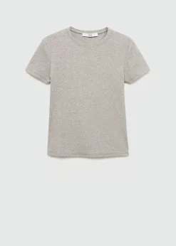 MANGO Koszulki*Prążkowana koszulka z krótkim rękawem
