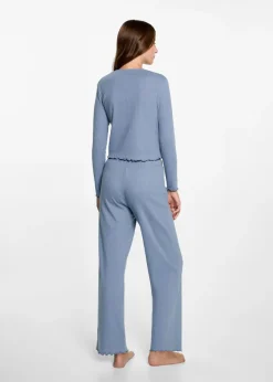 MANGO Piżamy*Prążkowana piżama z długimi nogawkami