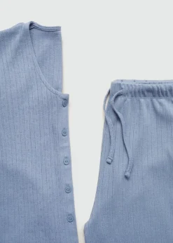 MANGO Piżamy*Prążkowana piżama z długimi nogawkami