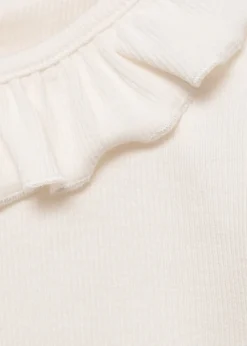 Dzieci MANGO T-shirty I Body*Prążkowane body z falbanką