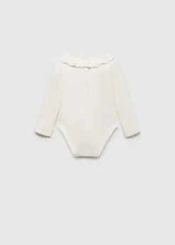 Dzieci MANGO T-shirty I Body*Prążkowane body z falbanką
