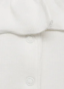 Dzieci MANGO T-shirty I Body*Prążkowane body z falbanką