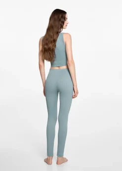 MANGO Spodnie*Prążkowane legginsy sportowe