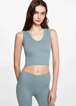 MANGO Spodnie*Prążkowane legginsy sportowe