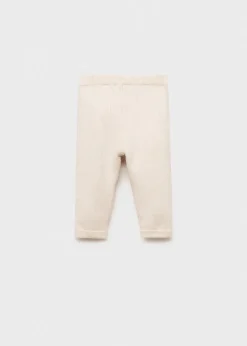 Dzieci MANGO Spodnie|Spodnie*Prążkowane legginsy z bawełny