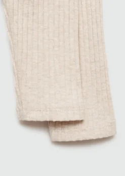 Dzieci MANGO Spodnie|Spodnie*Prążkowane legginsy z bawełny