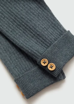 Dzieci MANGO Spodnie|Spodnie*Prążkowane legginsy z bawełny