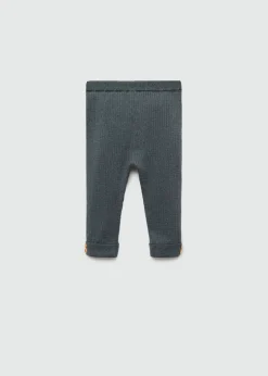 Dzieci MANGO Spodnie|Spodnie*Prążkowane legginsy z bawełny