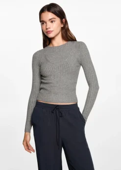 MANGO Swetry I Kardigany*Prążkowany sweter z topem
