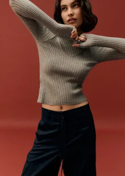 MANGO Swetry I Kardigany*Prążkowany sweter z topem