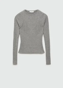 MANGO Swetry I Kardigany*Prążkowany sweter z topem