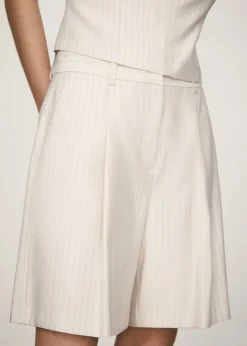 MANGO Krótkie Spodenki*Proste bermudy w paski