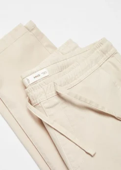 MANGO Spodnie*Proste spodnie z elastycznym pasem
