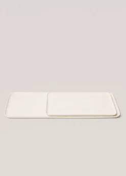 MANGO Dekoracja Sypialni|Przedmioty Do Dekoracji Salonu*Prostokątna metalowa taca 49,5 x 20 cm