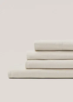 MANGO Prześcieradło Spodnie*Prześcieradło spodnie z gładkiej flaneli na łóżko 135/140 cm