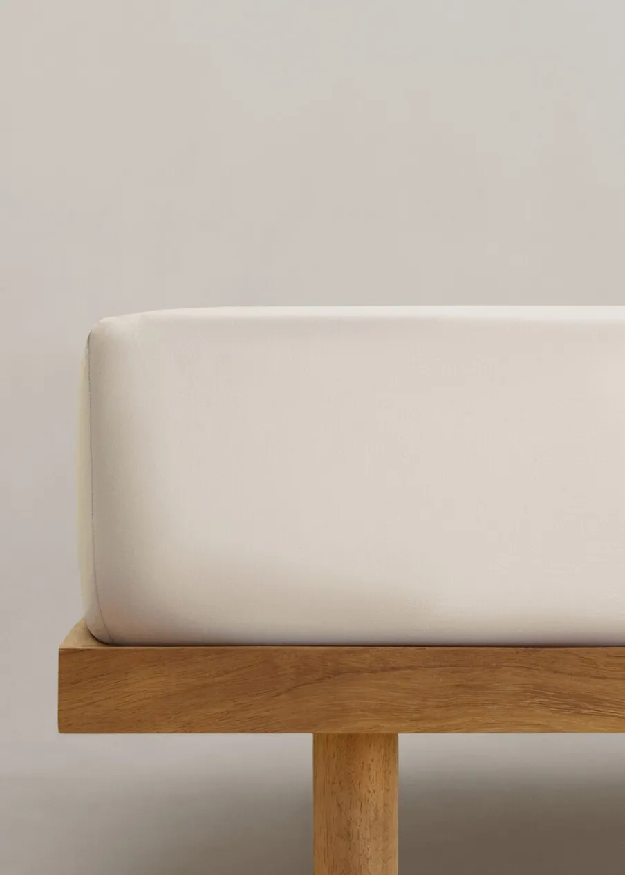 MANGO Prześcieradło Spodnie*Prześcieradło spodnie z pranej bawełny na łóżko 135 cm