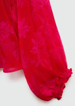 MANGO Koszule I Bluzki*Prześwitująca bluzka w kwiaty