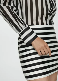 MANGO Koszule I Bluzki*Prześwitująca koszula ze 100% bawełny w paski