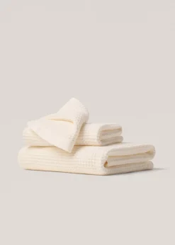 MANGO Ręczniki*Ręcznik do twarzy o gofrowej fakturze 100% bawełna 30x50 cm