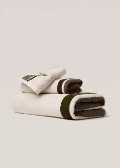 MANGO Ręczniki*Ręcznik do twarzy z 100% bawełny w paski 30 x 50 cm