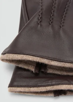 MANGO Skóra|Szaliki, Czapki I Rękawiczki*Rękawiczki z 100% skóry ze szwami