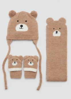 Dzieci MANGO Akcesoria|Akcesoria*Rękawiczki z dzianiny z misiem