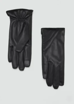 MANGO Czapki I Rękawiczki*Rękawiczki ze sztucznej skóry