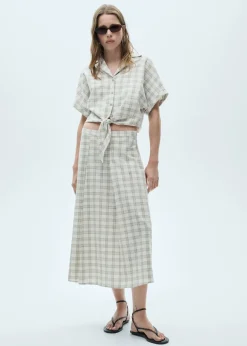 MANGO Spódnice*Rozkloszowana spódnica w kratkę