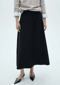 MANGO Spódnice*Rozkloszowana spódnica z zakładkami