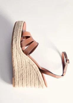 MANGO Buty*Sandały na koturnie z paskami