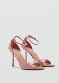 MANGO Buty*Sandały na obcasie z paskiem wokół kostki