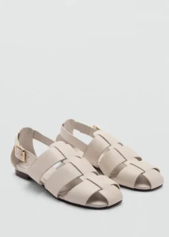 MANGO Buty|Akcesoria Skórzane*Sandały skórzane