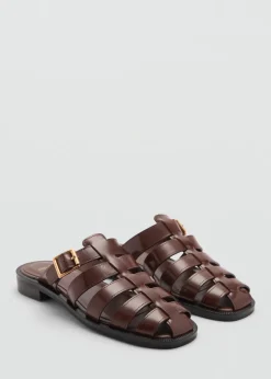 MANGO Buty|Akcesoria Skórzane*Sandały skórzane